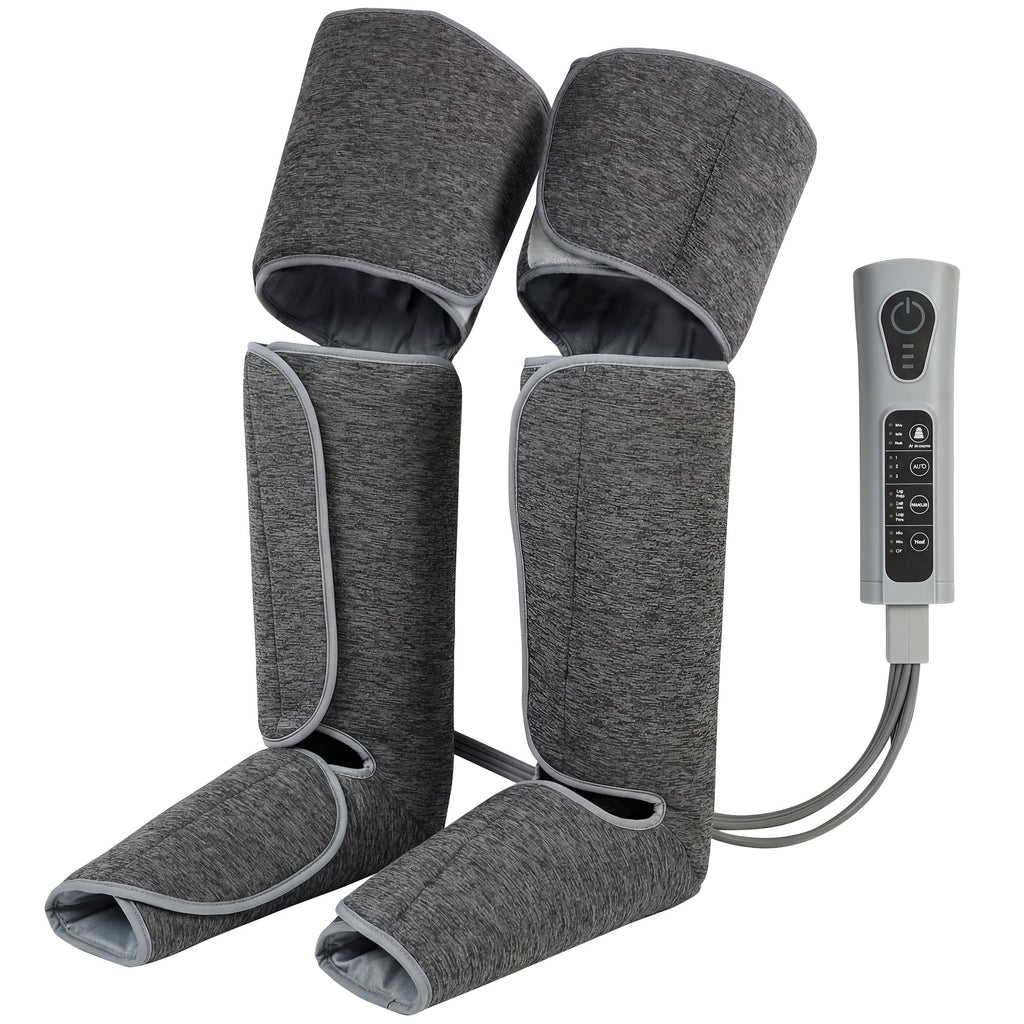 Masseur de jambes, masseur de compression pour les mollets, les genoux, les pieds avec chaleur, 3 modes automatiques